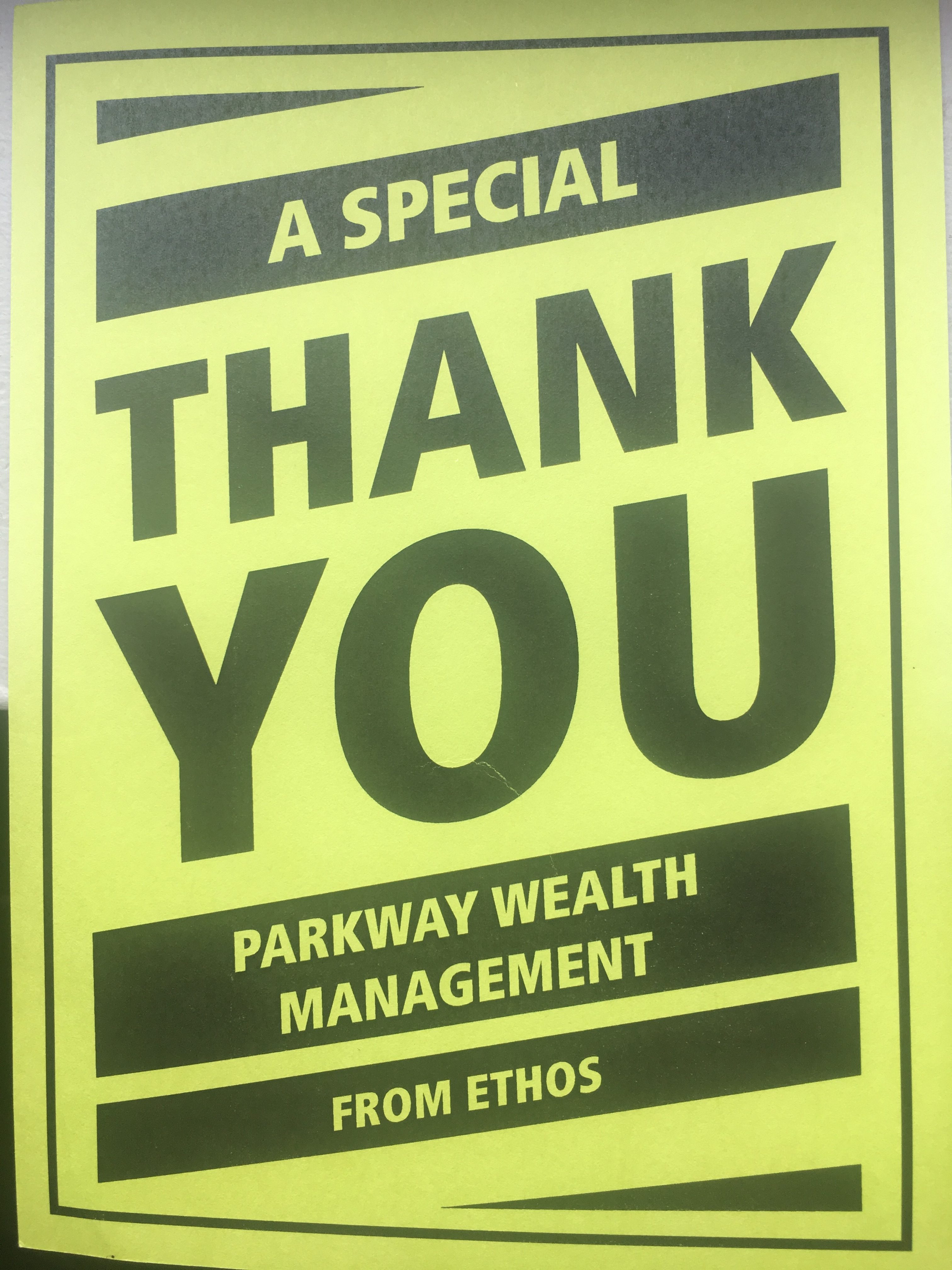Parkway Wealth sponsors “West Roxbury Rocks,” ETHOS signature fundraising event!
